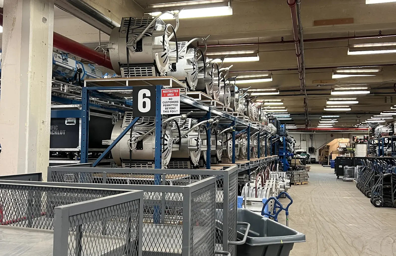 Lighting and grip inventory during a Vancouver production infrastructure visit