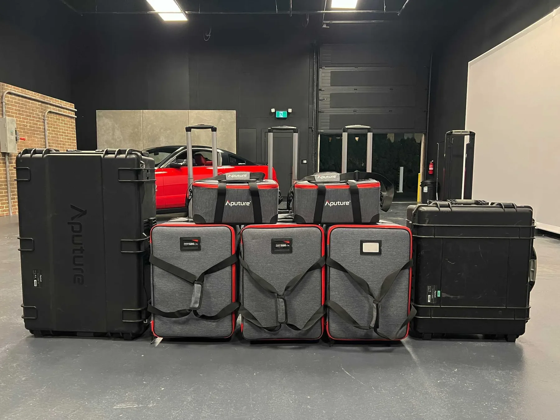 KFS lighting and grip equipment prepared in cases