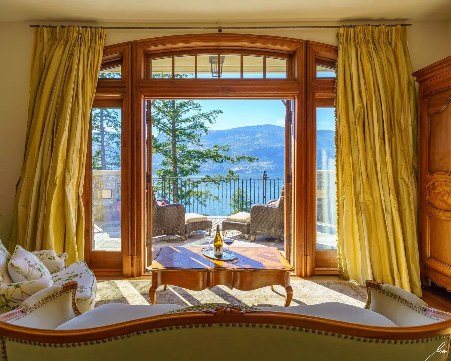 Chateau Okanagan window view over Okanagan Lake
