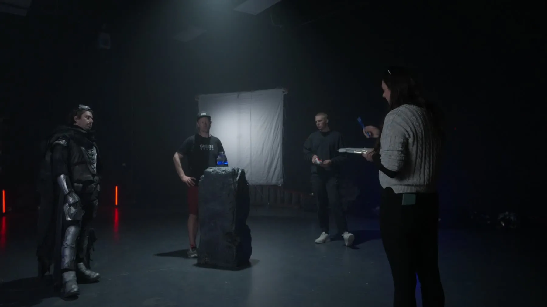 Behind the scenes on The Keepers set inside the old Kelowna Film Studios stage