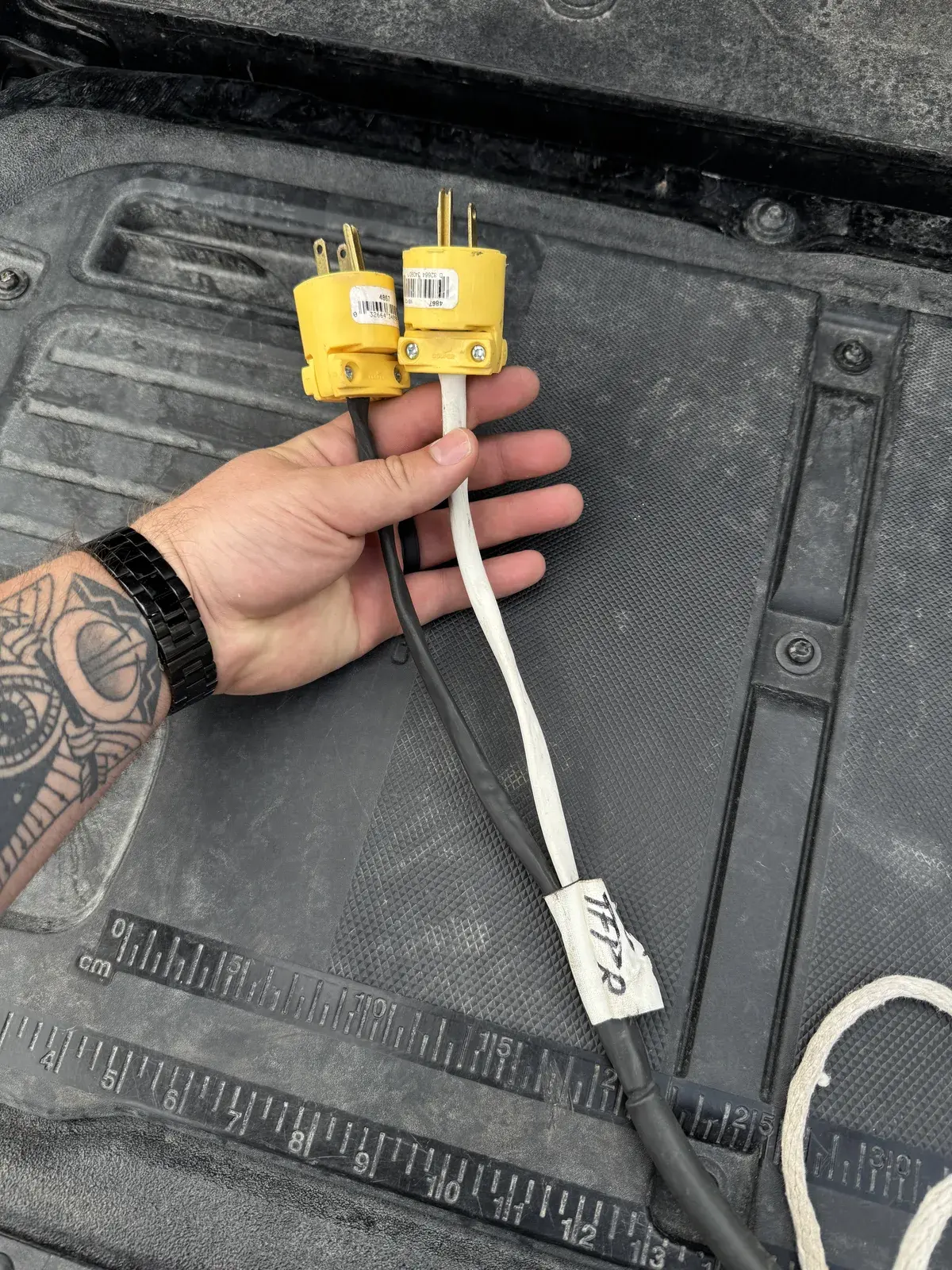 Production power adapters used with the KFS F-150 Lightning on The Knitting Diaries