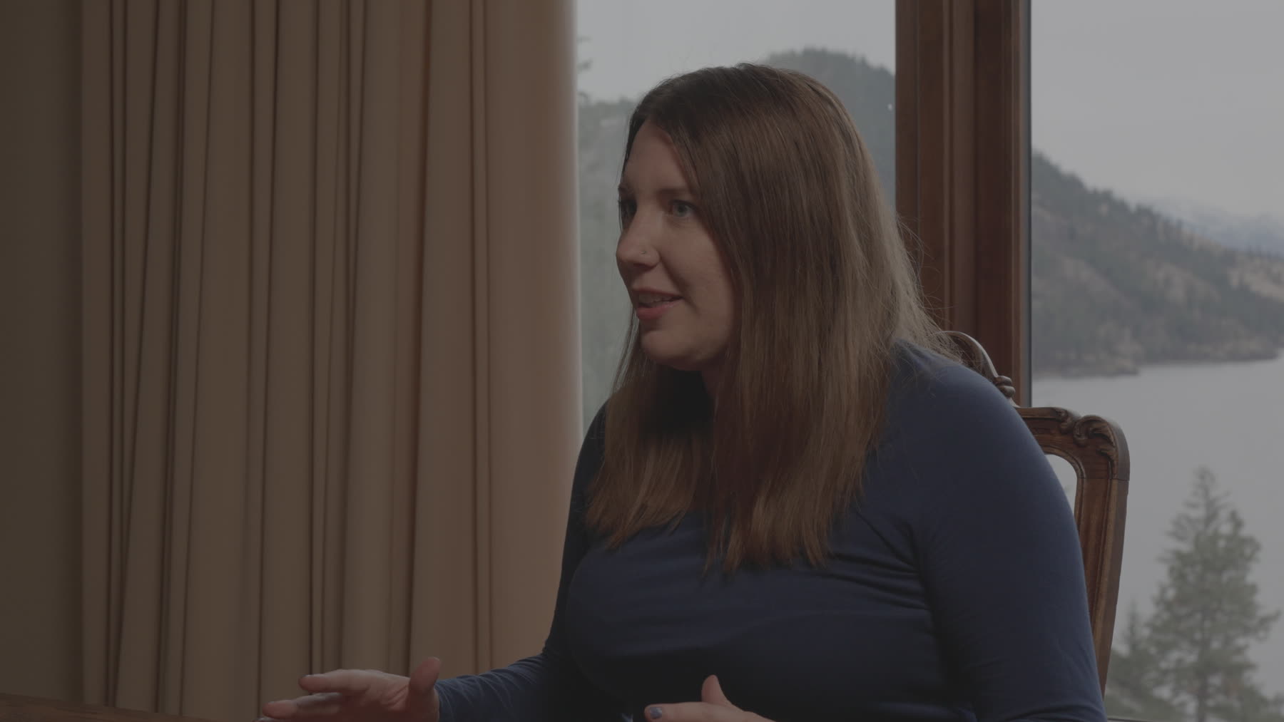 Interview setup filmed at Chateau Okanagan during the Million Dollar Secret press and EPK day