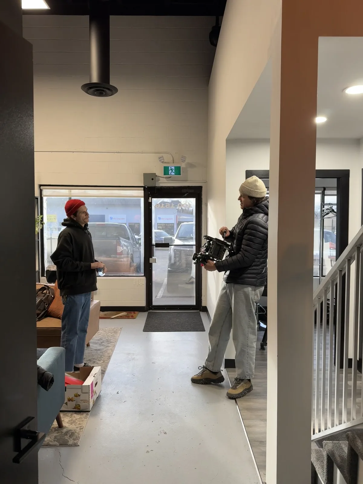 Camera prep and crew inside Kelowna Film Studios during the Nightshades production
